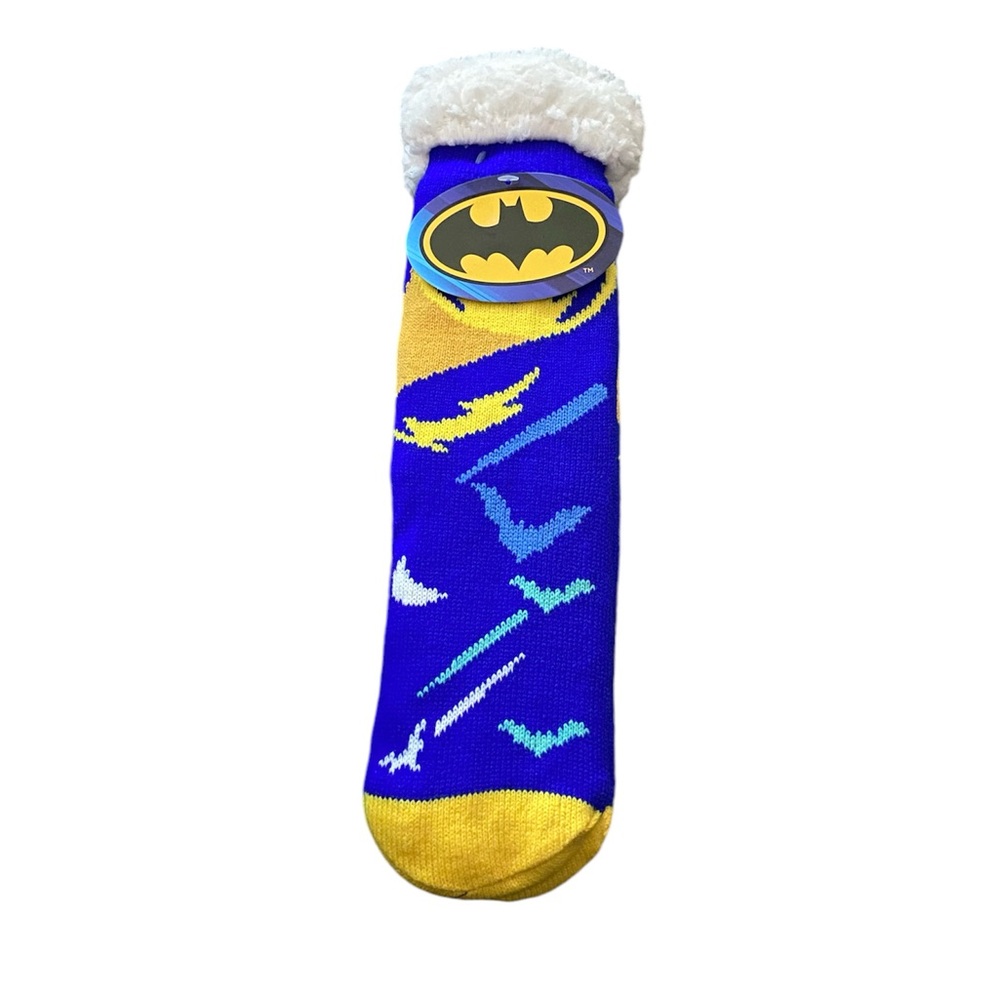 Batman - Sherpa Lined Non-Slip Slipper Socks One Size